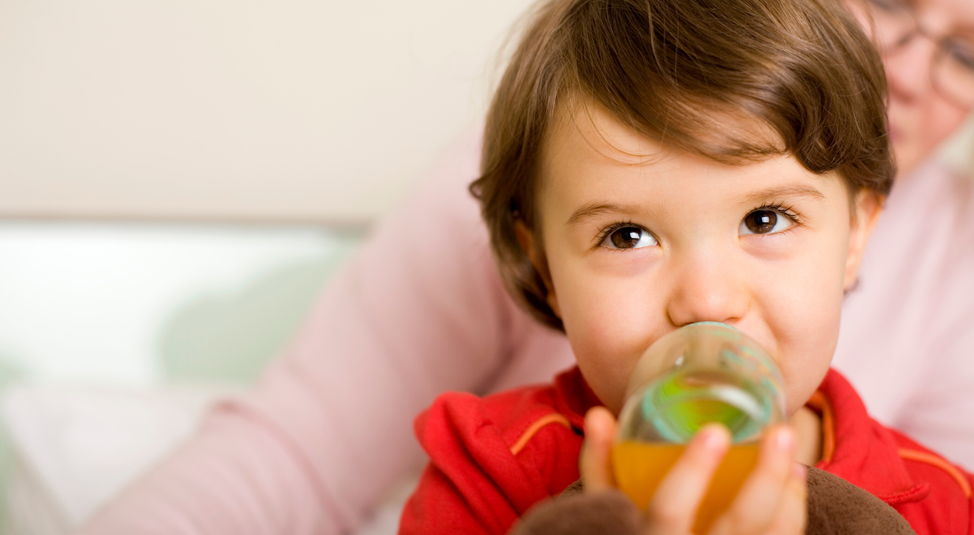 Children up to age 5 should drink milk, water and 100% juice